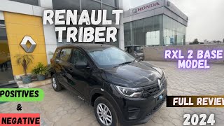 8 lakh onroad 🤯 7 seater sansCARisumit  Renault Triber RXL 2024 full review [upl. by Sillihp965]