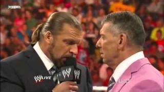 Triple H returns John Cena Stays amp Vince McMahon Gets Fired  WWE RAW 71811 HD [upl. by Trebloc192]