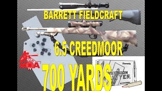 Barrett Fieldcraft Shooting ELDX at 700 Yards 143 grain 65 Creedmoor [upl. by Adnovaj]