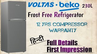 VOLTASbeko 230L Double Door Refrigerator Unboxing amp First Impression [upl. by Blumenfeld]