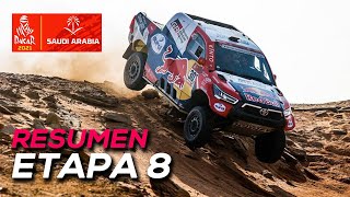 AlAttiyah recorta con Peterhansel Sainz segundo  Resumen Etapa 8 Dakar 2021  SoyMotorcom [upl. by Releyks]