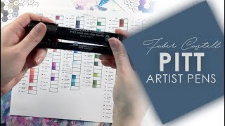 My Faber Castell PITT Artist Pens amp Coloring Swatches [upl. by Der109]