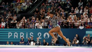 Simone Biles Gets Almost 12 Feet in the Air on Floor Routine at Paris Olympics July 28 2024 [upl. by Richer356]