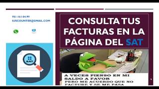 CONSULTA TUS FACTURAS EN EL SAT GRATIS [upl. by Vasyuta]