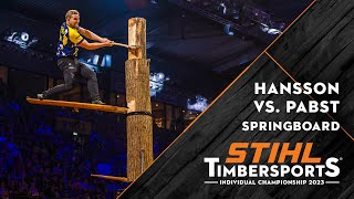 Emil Hanssons Epic Triumph Dominating the Springboard at STIHL TIMBERSPORTS® World Championship [upl. by Sakmar]