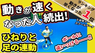 一歩目が格段に速くなる！構えとスタートが同時に出来るテニスフットワーク練習 [upl. by Hendricks809]