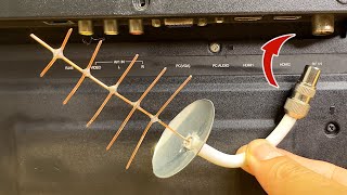 How To Make The Most Powerful Antenna In The World Plug Into The TV And Watch All The Channels [upl. by Dahcir]