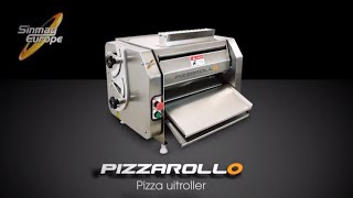 Pizza deeg uitroller  Pizzarollo  Bakkerijmachines  Sinmag Europe [upl. by Ecirtnahs]