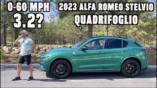 Real World 060 mph 2023 Alfa Romeo Stelvio Quadrifoglio on Everyman Driver [upl. by Endor375]