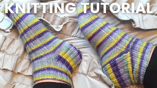 Knitting Socks on Magic Loop Beginner friendly [upl. by Atteval]