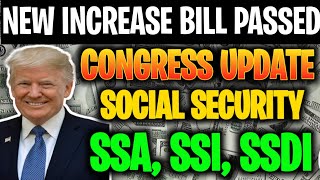 CONGRESS UPDATE NEW INCREASE BILL BEING PASSED FOR ALL LOW INCOME SOCIAL SECURITY SSI SSDI amp VA [upl. by Chernow]