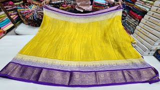 Latest wholesale Fancy Designer sarees in chickpet Bangalore‼️single saree courier available [upl. by Iyre]