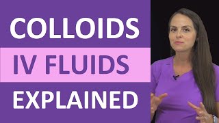 Colloids IV Fluid Types Explained Nursing NCLEX Review Fluid amp Electrolytes [upl. by Nirihs]