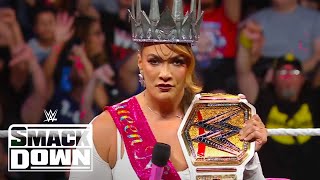 Tiffany Stratton Pretty Deadly Throw Nia Jax a Party  WWE SmackDown Highlights 81624 WWE on USA [upl. by Nutsud]