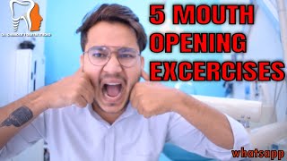 BEST MOUTH OPENING EXCERCISES FOR OSMF PATIENTSमुँह कम खुलने के कारण और इलाज  DRCHANDER UDHEY [upl. by Aikimat]