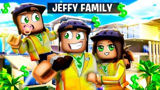 POOR to FILTHY RICH JEFFY ONLY FAMILY in ROBLOX BROOKHAVEN [upl. by Fillbert]