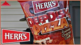 HERRS® DEEP DISH PIZZA CHEESE CURLS REVIEW  HERRS DAY [upl. by Anallise]