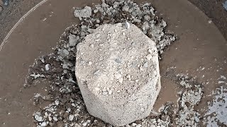 Mesmerizing Black Concrete Asmr  Crunchy water crumbling  Crumbling on Thick paste [upl. by Edaw942]