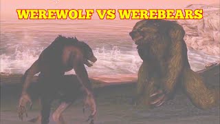 Werewolf vs Werebears Skyrim Special Edition [upl. by Sartin]