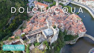 DOLCEACQUA aerial view  ITALY Liguria Imperia Monet bridge [upl. by Rdnaskela]