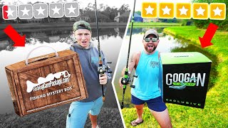 WORST Reviewed Fishing Mystery Box VS BEST Reviewed Fishing Box BAD IDEA [upl. by Dutch]