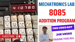 8085 MicroprocessorAddition of 8bit program  ME8781 MECHATRONICS LAB [upl. by Elad]