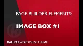 Image Box Page Builder Element in Kallyas WordPress theme v40 [upl. by Limann]