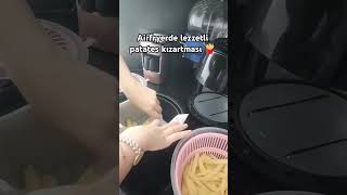 Airfryer de lezzetli patates kızartması 🍟 airfryer patateskızartması tarif yemek yemektarifi [upl. by Namad32]