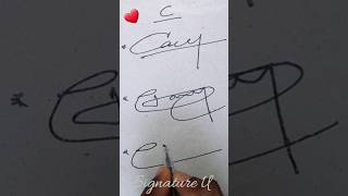 How To Sign The Letter C 😃👍 shorts signature viral tranding [upl. by Bradman]