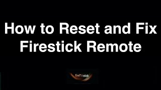 How to Reset and Fix Firestick Remote 2024 [upl. by Rikki]