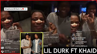 Moment American Rapper Lil Durk Surprised Khaid With 1Million Ice As They Meet In Studio For Collab [upl. by Ynogoham]