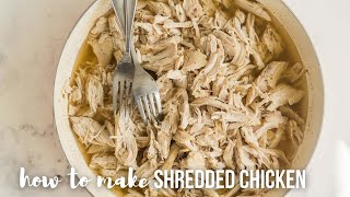 Easy and JUICY Shredded Chicken stovetop  The Recipe Rebel [upl. by Oram]