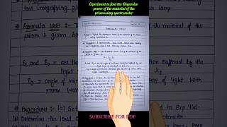 Experiment to find the Dispersive power of the material of the prism by Spectrometer 📝📝🔥💯🔥 physics [upl. by Acilef]