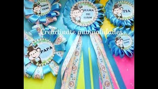 Como hacer Corsage para Baby showerDistintivos de Babyshowerdecoracionescreactivate manualidades [upl. by Hpejsoj913]