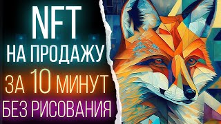 Как создать NFT с нуля без умения рисовать и как разместить НФТ на продажу в OpenSea за 10 минут [upl. by Nila330]