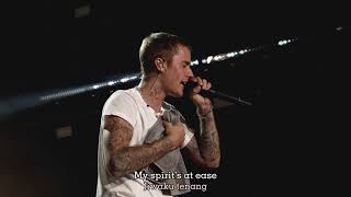 Justin Bieber  Purpose lyrics and Indonesian translation live at Made in America 2021 [upl. by Desdamona668]