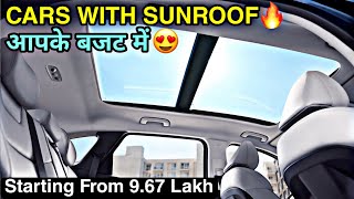 Top 5 Cheapest Sunroof Car under 10 lakhs in india🔥Top 5 Affordable Cars Under 10 lakhs with Sunroof [upl. by Gawen]