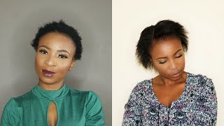 How To  Straighten Short Natural Hair TWA [upl. by Brodsky]