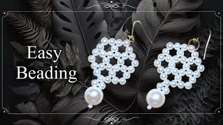 DIY Pearl Bead Earrings  Easy Handmade Jewelry Tutorial [upl. by Ianaj]