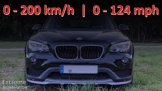 BMW E84 X1 xDrive 18d Facelift  Acceleration 0  200 kmh Vmax [upl. by Einon]