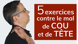 5 exercices contre le mal de cou et de tête [upl. by Bronwyn847]