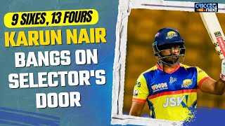 Indias Forgotten Hero Karun Nair Smashes 9 sixes and 13 fours Sends Message to Selectors [upl. by Singleton]