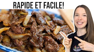 BOEUF AUX OIGNONS RECETTE FACILE ET RAPIDE  HOP DANS LE WOK [upl. by Gaul]