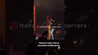 Becky G sube a fan al escenario en Monterrey [upl. by Einotna]