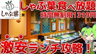 【みんな知ってる？】しゃぶ葉でやってる時間無制限の激安ランチ食べ放題！攻略法を徹底調査！【ずんだもん】 [upl. by Aciras836]