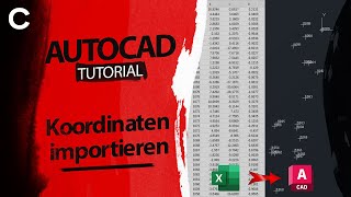 Koordinaten in AutoCAD importieren ohne Plugin  AutoCAD Tutorial Deutsch [upl. by Wyndham]