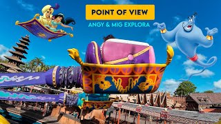 The Magic Carpets of Aladdin  POV Magic Kingdom Orlando disneyland magickingdom aladin orlando [upl. by Erlewine]