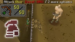 OSRS Killing Obor at 50 Range in F2P [upl. by Farrison]