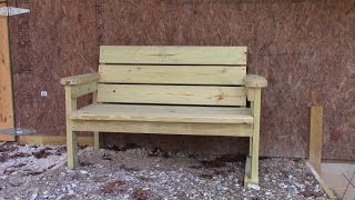 Easy Homemade Garden Bench [upl. by Nylavad]