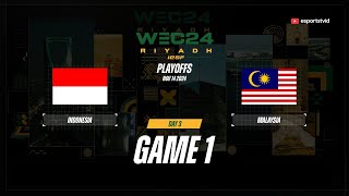 Indonesia vs Malaysia GAME 1 IESF World Esports Championship 2024  IDN VS MAS ESPORTSTV [upl. by Lleynod274]